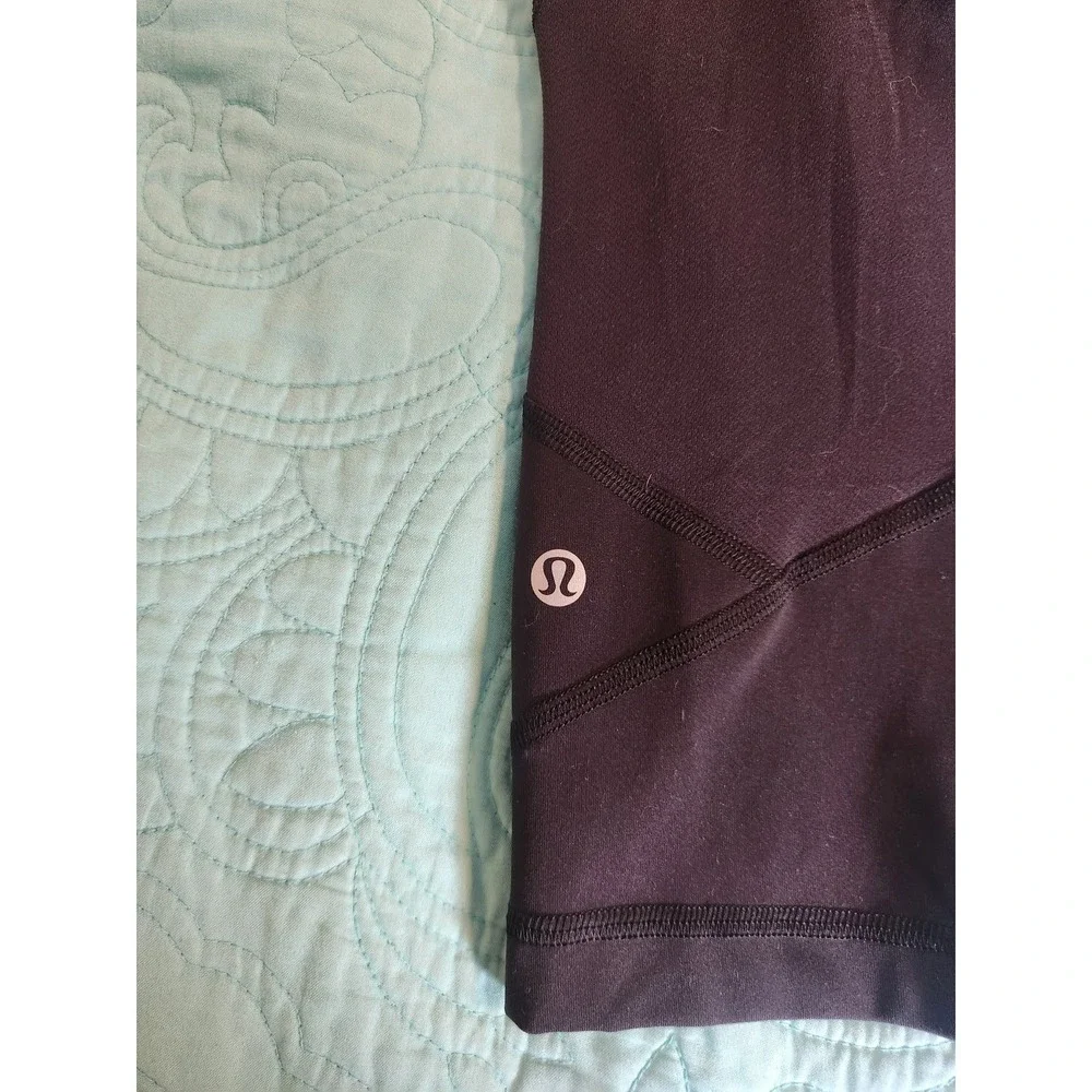 Lululemon Speed Up Crop Leggings Black Size 6‎ Running Tights Pockets W6AV0S